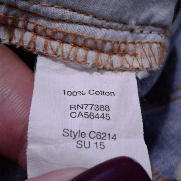 J.Crew Distressed Blue Denim Jean Shorts Button Fly Cuffed Size 31 - Picture 4 of 5